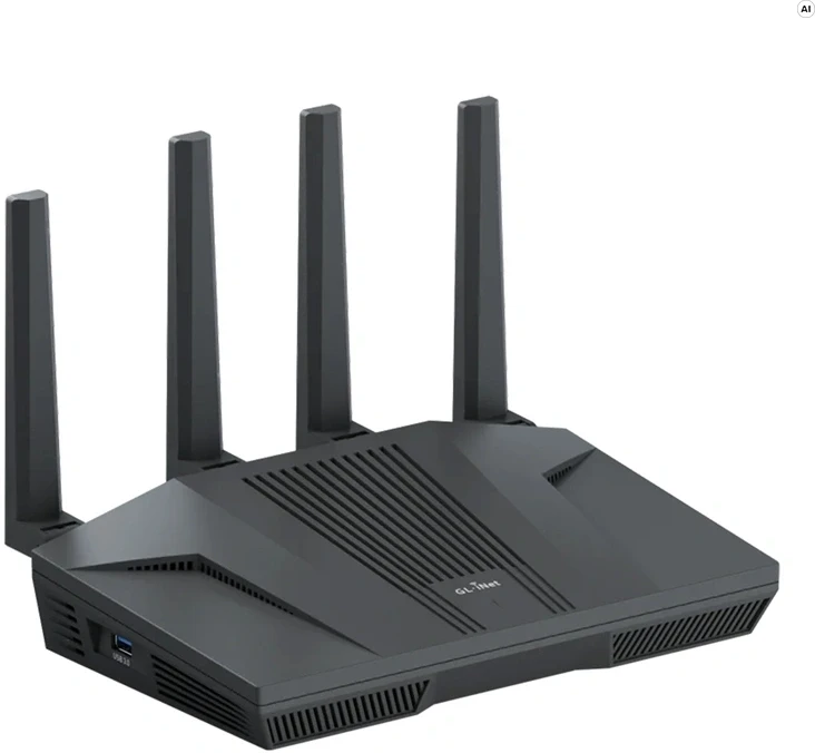 GL.iNet GL-MT6000 belaidis maršrutizatorius – WiFi 6 AX6000, 2.5G, USB 3.0