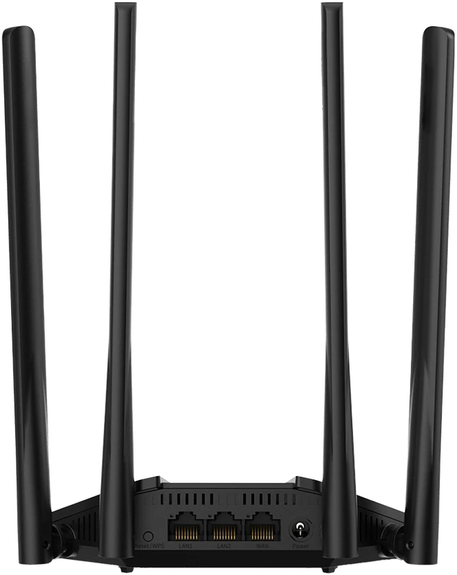 TP-Link „Mercusys“ | AC1200 belaidis dviejų dažnių gigabito maršrutizatorius | MR30G | 802.11ac | 867+300 Mbit/s | Ethernet LAN (RJ-45) jungtys 2× gigabito LAN prievadai | Tinklo ryšio palaikymas: Ne | MU-MiMO: Taip | Antenos tipas: 4× 5 dBi fiksuotos, daugiakryptės antenos | 24 mėn.