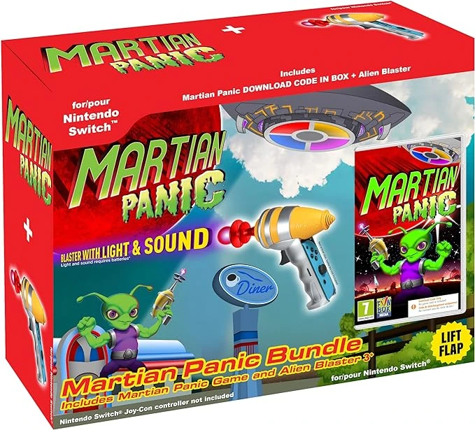 Martian „Marsian Panic Game“ ir „Blaster Gun Bundle“ (kodas dėžutėje) – „Nintendo Switch“.