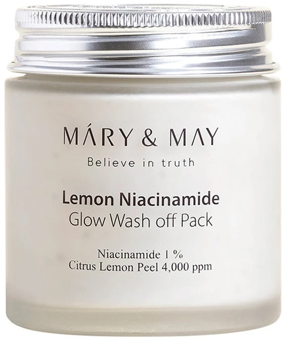 Mary&May Mary Amp May MARY - MAY Šviesinanti veido kaukė Lemon Niacinamide Glow Wash off Pack 125 g