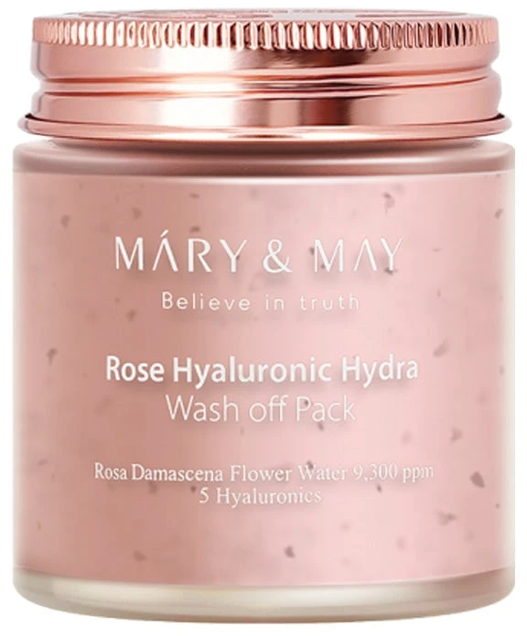 Mary & May Rose Hyaluronic Hydra Wash Off Pack nuplaunama drėkinanti veido kaukė, 125 g