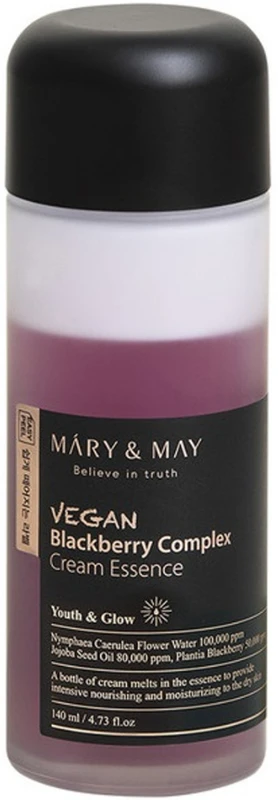 Mary & May Vegan Blackberry Complex Kreminis Essence Youth & Glow dvifazė esencija veidui, 140 ml