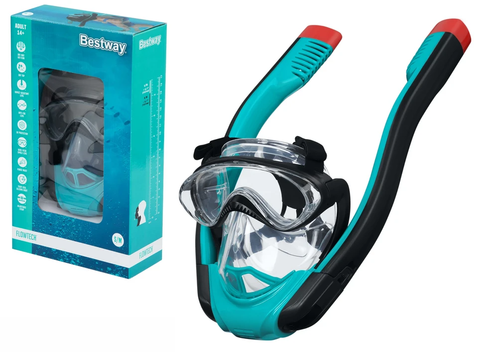 Nardymo kaukė Bestway Flowtech Full Face Snorkel Mask, S/M