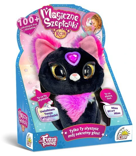 Cobi Maskotka Interaktyvus talismanas „Magic Whispers“ – stebuklingas šnabždesys, juodas kačiukas