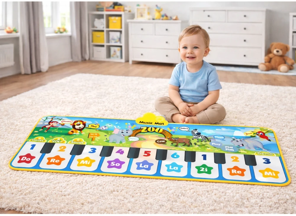 Lean Toys Muzikinis kilimėlis 126 x 46 cm