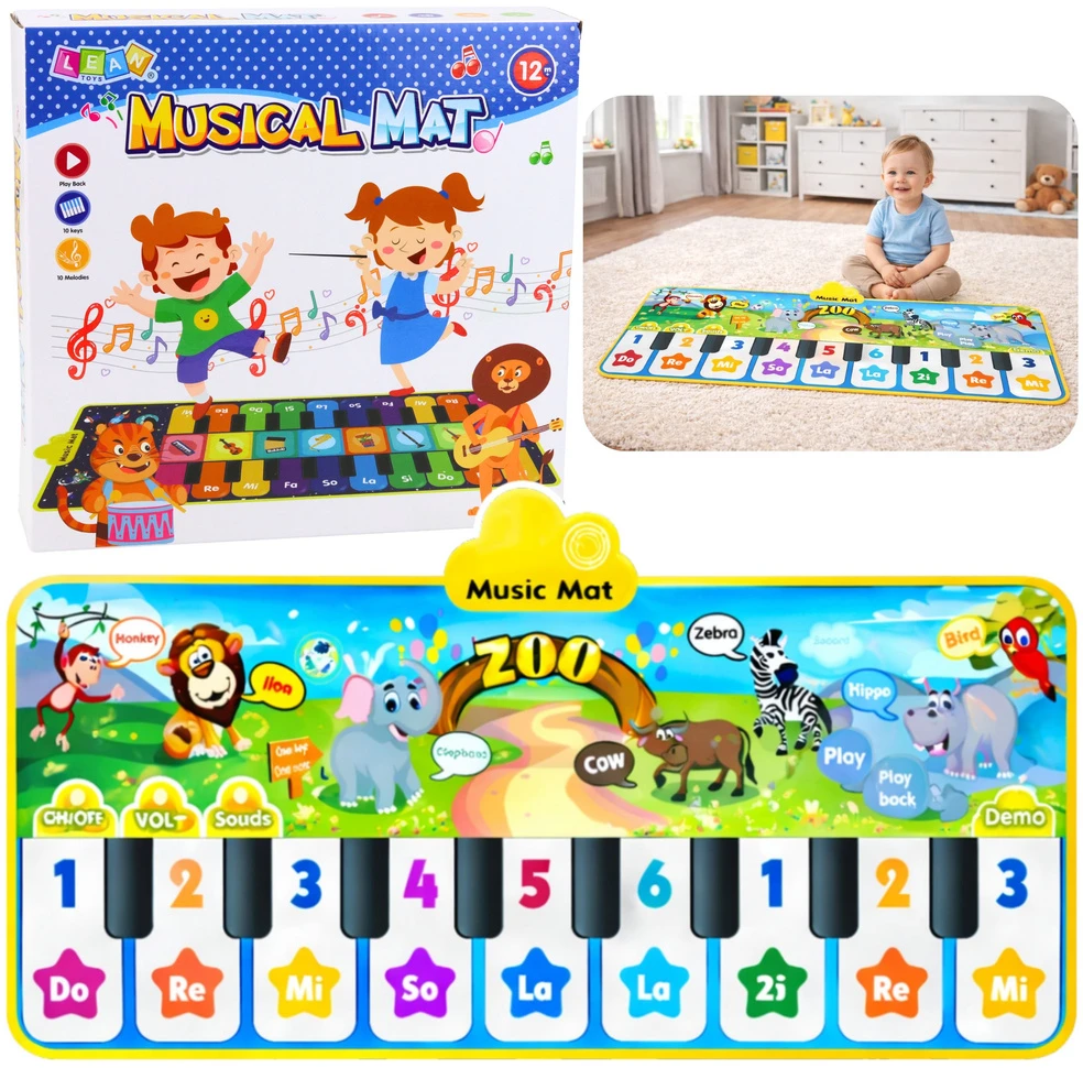 Lean Toys Muzikinis kilimėlis 126 x 46 cm