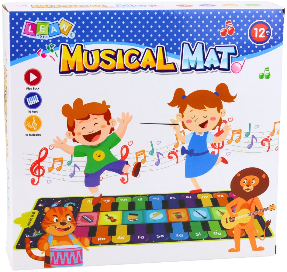 Lean Toys Muzikinis kilimėlis 126 x 46 cm