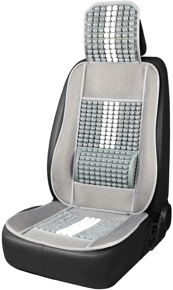 Amio Automobilio sėdynės kilimėlis su karoliukais 131 x 46 cm - pilka