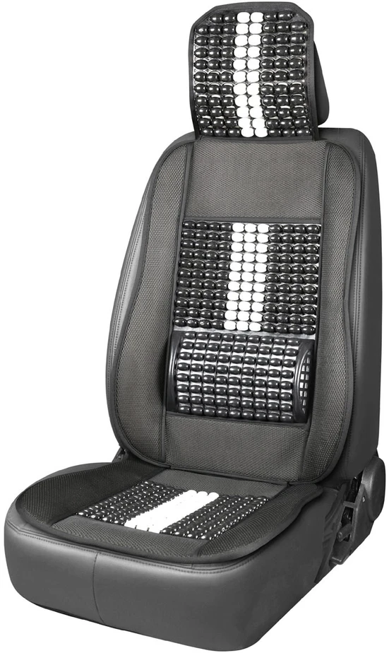 Amio Automobilio sėdynės kilimėlis su karoliukais 131 x 46 cm - juoda