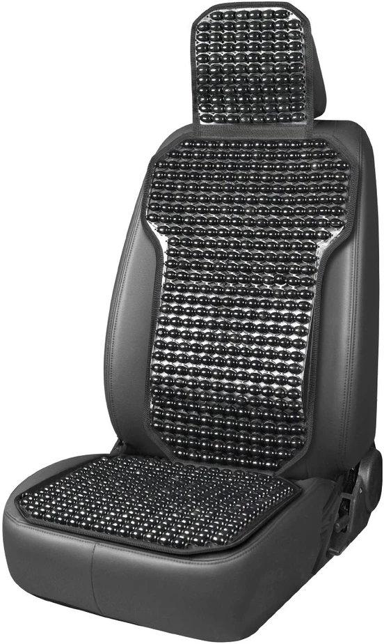 Amio Automobilio sėdynės kilimėlis su karoliukais 126 × 44 cm - juoda