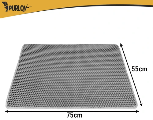 Litter box mat 75x55cm - pilka Purlov
