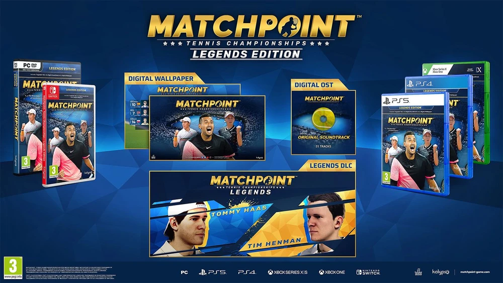 Matchpoint: teniso čempionatai (Legends Edition) – PlayStation 5