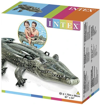 Intex Ride Ant plaukimo lentos Realistinis Gator Amžius 3+, 170 x 86 cm