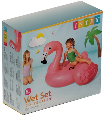 Pripučiamas žaislas INTEX Mega Flamingas Island 142x137x97cm rožinis 57558NP
