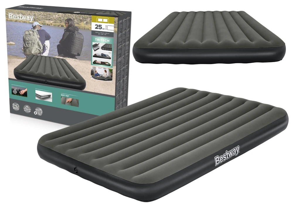 „Bestway 2“ asmenų pripučiamas čiužinys „Queen Tritech Air 203x152x25cm 6713n“