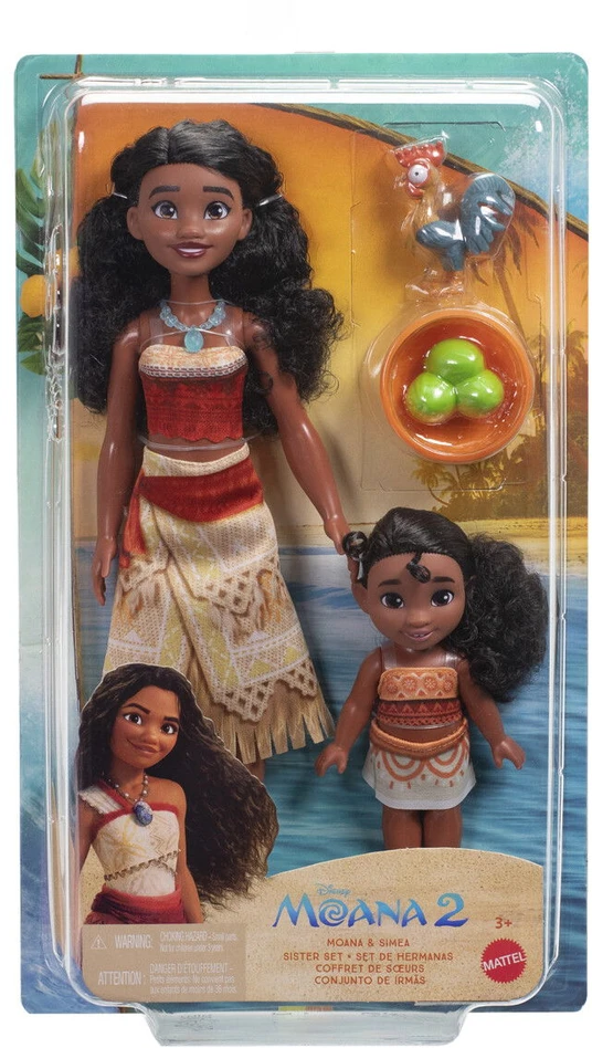 Mattel Disney Vaiana 2 i Simea siostry 2-pak lalek