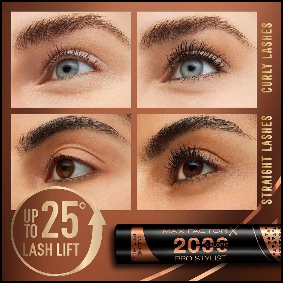 Max Factor Blakstienų Tušas 2000 Calorie Pro Stylist 001 Juodas 9ml