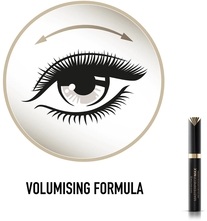 Max Factor Masterpiece Max Kaukė Juodas blakstienų tušas Juodas