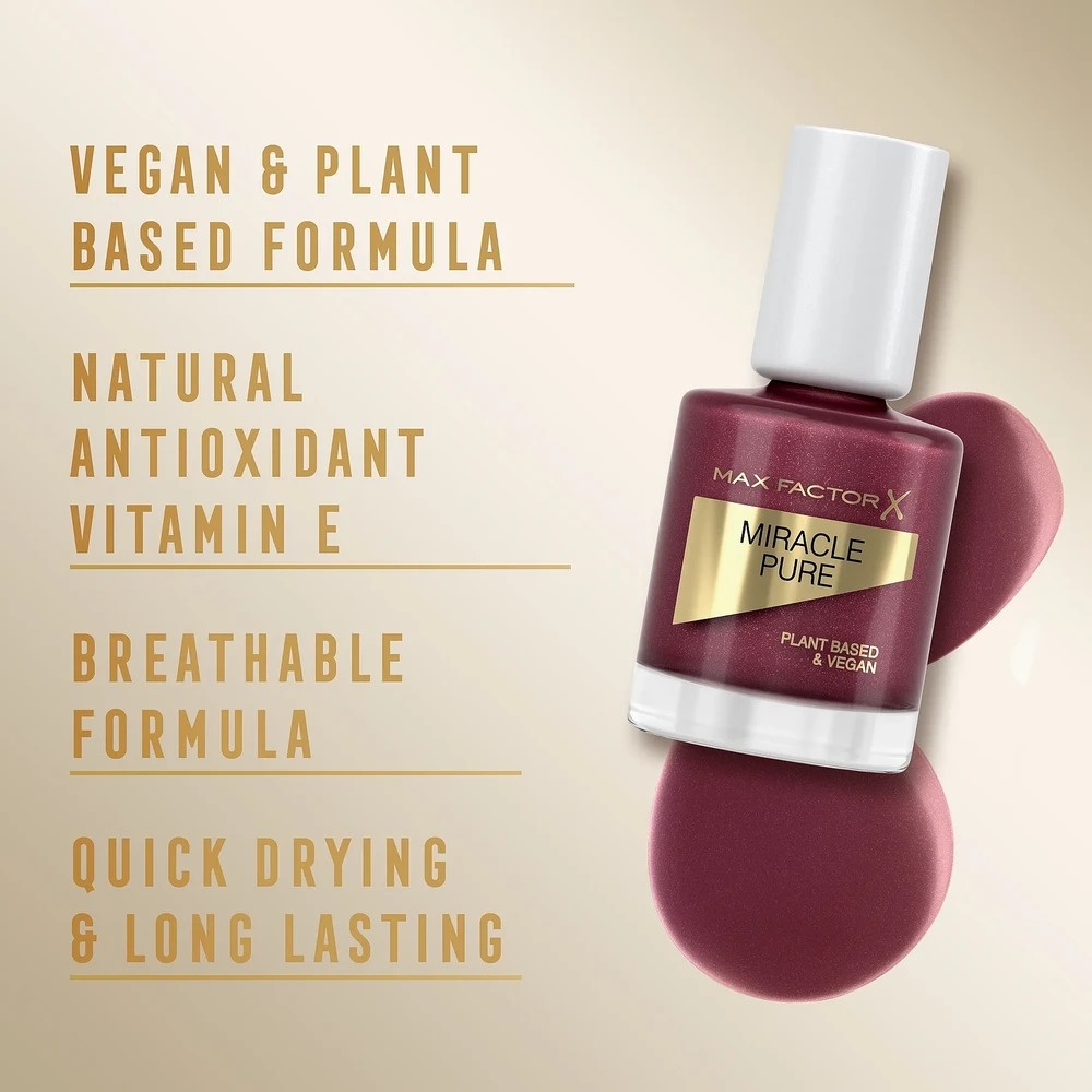"Max Factor Miracle Pure" nagų lakas 373-Regal Garnet