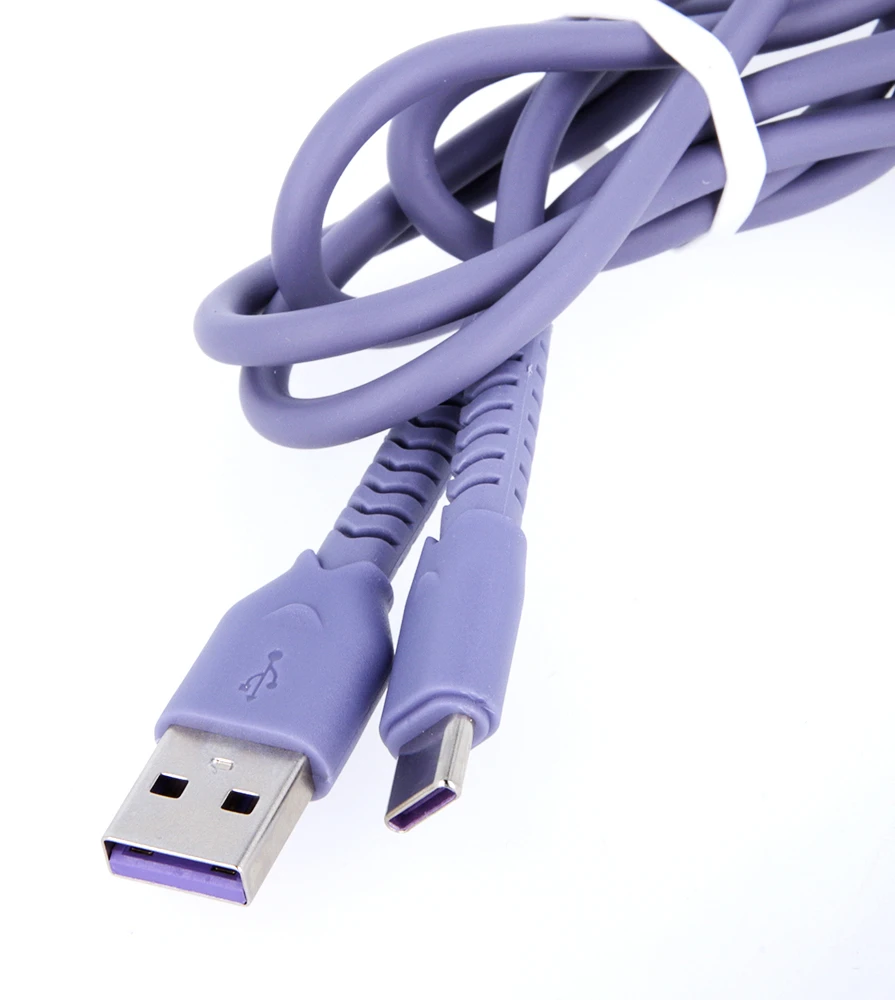 Maxlife MXUC-04 laidas USB – USB-C 1,0 m 3A violetinis