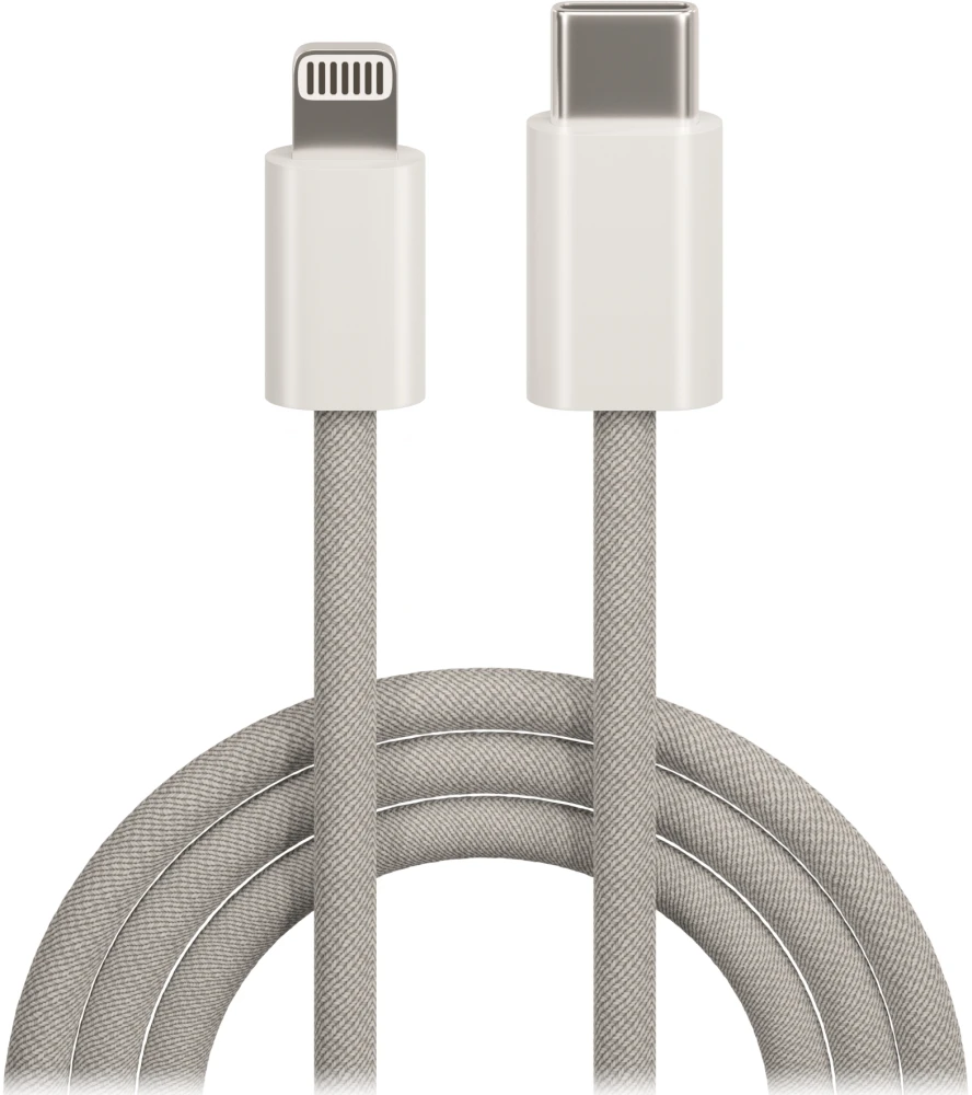 Maxlife MXUC-06 laidas USB-C – Lightning 1,0 m 20W pilkas nailoninis
