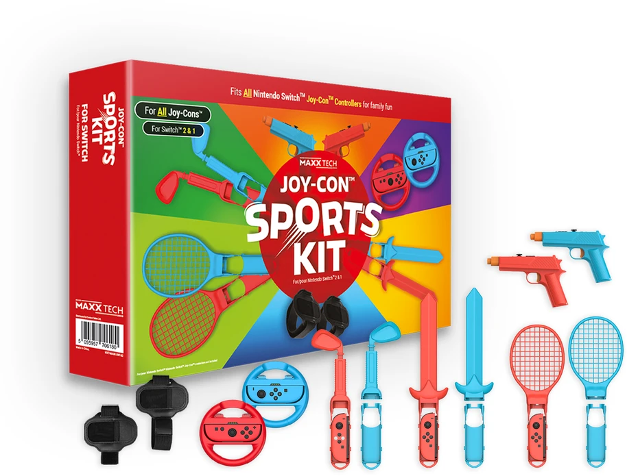 Maxx Tech - „Joy-Con“ sporto rinkinys, skirtas „Nintendo Switch 2/1“