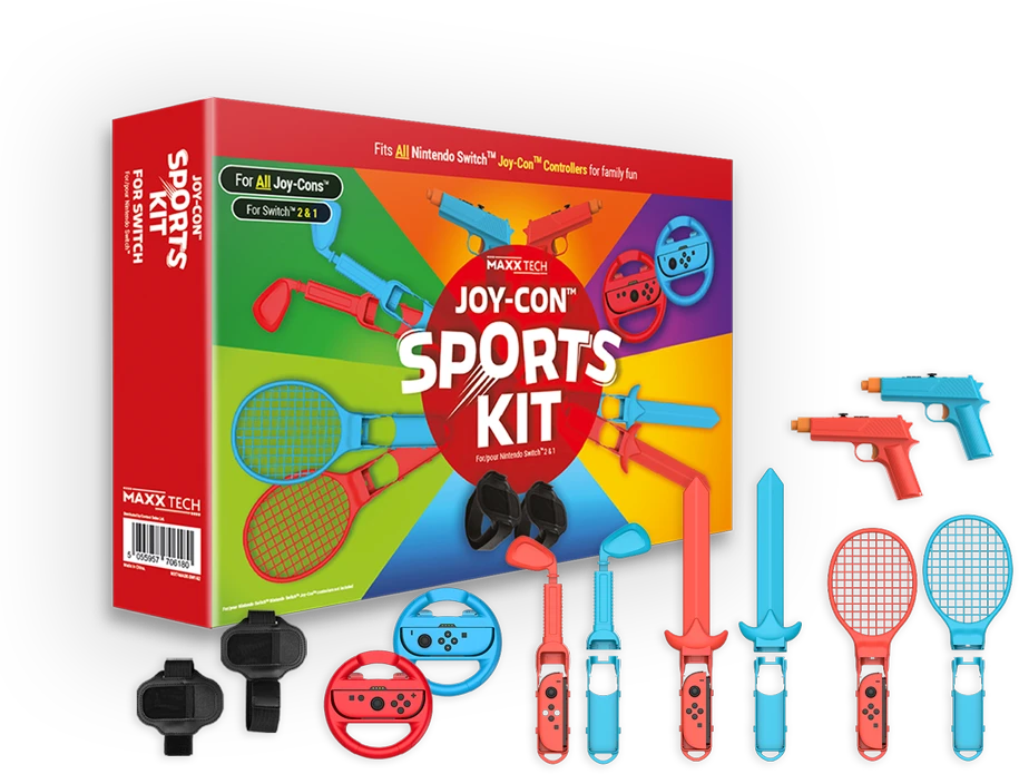 Maxx Tech - „Joy-Con“ sporto rinkinys, skirtas „Nintendo Switch 2/1“
