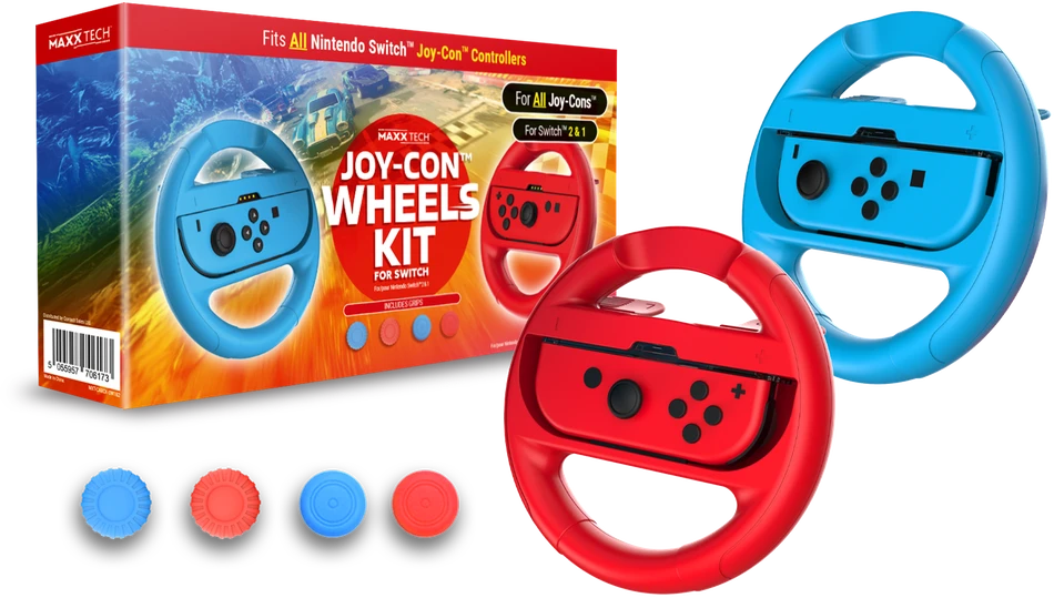 „Maxx Tech“ – „Joy-Con“ vairo ir rankenos rinkinys, skirtas „Nintendo Switch 2/1“