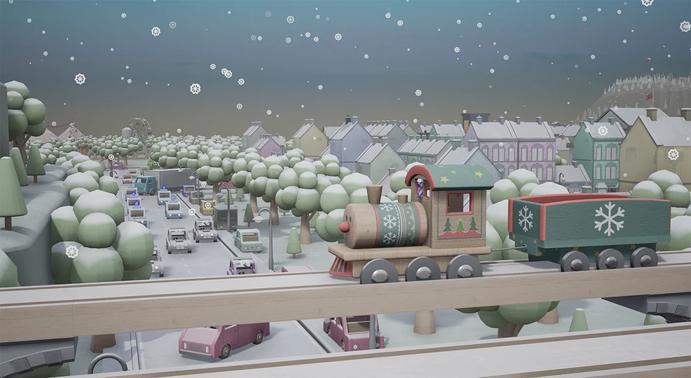 Maxx Tech Tracks Winter Wonderland rinkinys jungikliui - Nintendo jungiklis