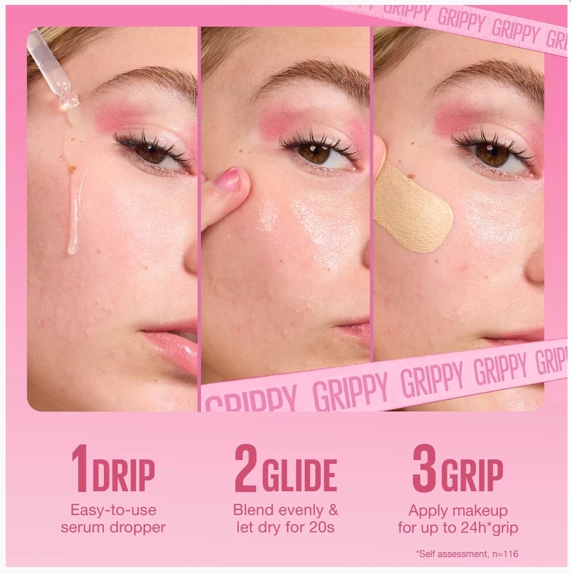 Maybelline Grippy Serum Makeup Gripp Primer lengva gaivinanti ir drėkinanti makiažo bazė, 30 ml