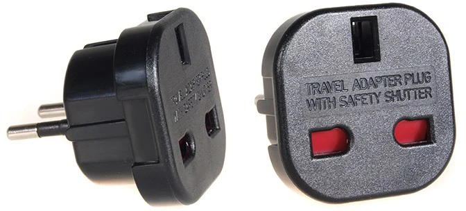 MACLEAN MCE72 Maclean MCE72 Plug Adapteris UK to EU juodas