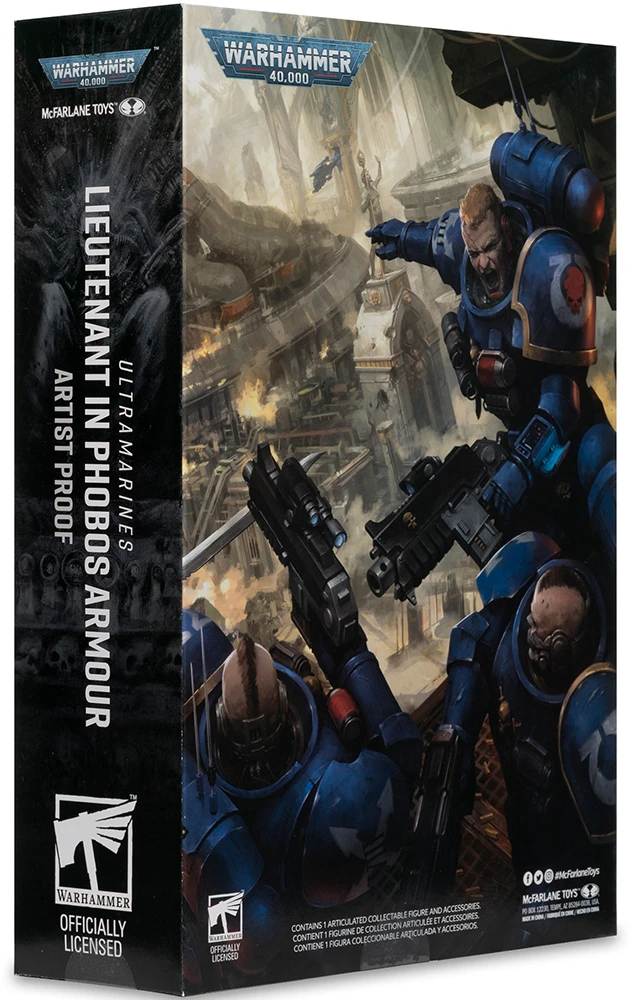 „McFarlane Toys“ – „Warhammer 40,000“ leitenantas „Phobos Armour“ (ultramarinai)