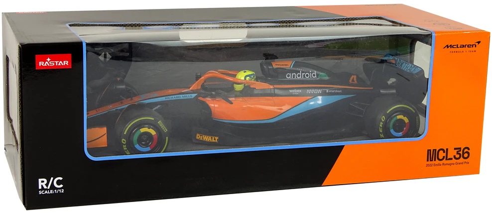 Nuotoliniu būdu valdomas automobilis McLaren F1 Rastar, oranžinis