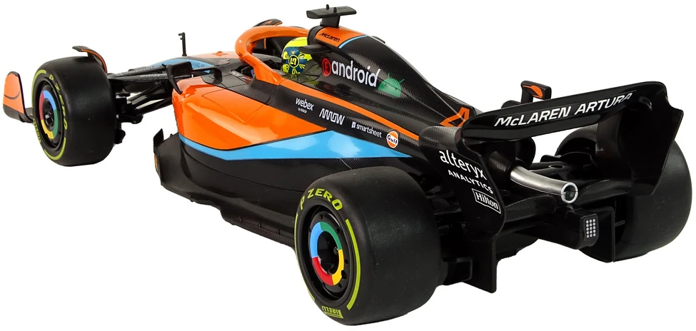 Nuotoliniu būdu valdomas automobilis McLaren F1 Rastar, oranžinis