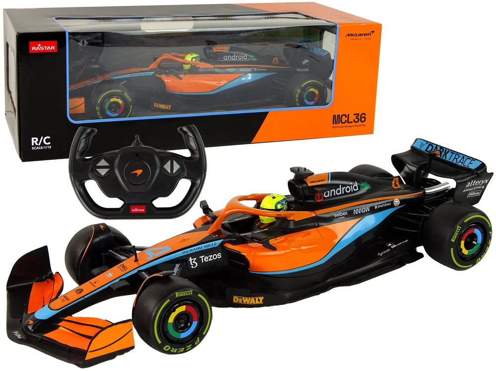 Nuotoliniu būdu valdomas automobilis McLaren F1 Rastar, oranžinis