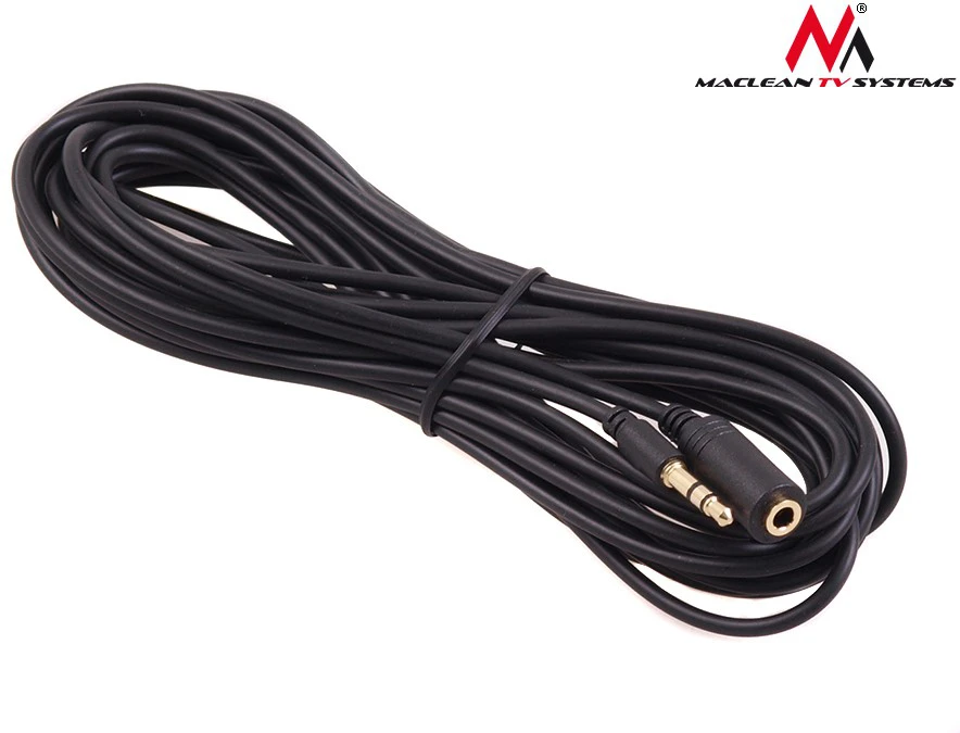 MACLEAN MCTV-821 Maclean MCTV-821 Jack kabelis 3.5mm jack-kištukas 5m juodas