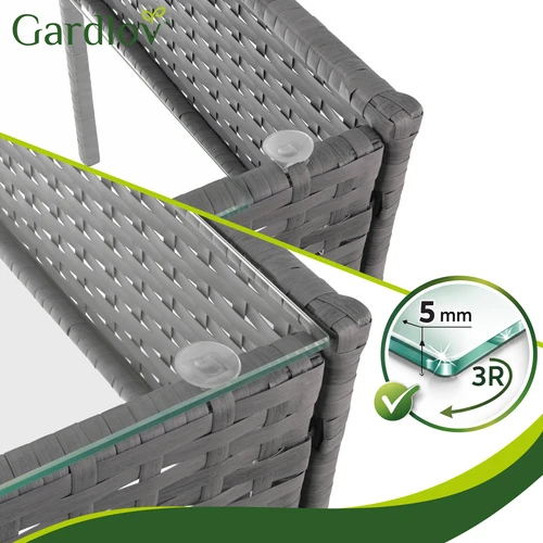 Meble ogrodowe technorattanowe antracito Gardlov