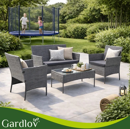 Meble ogrodowe technorattanowe antracito Gardlov