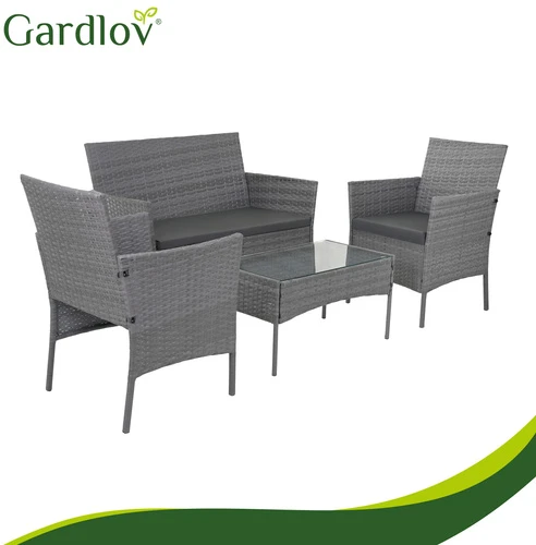 Meble ogrodowe technorattanowe antracito Gardlov
