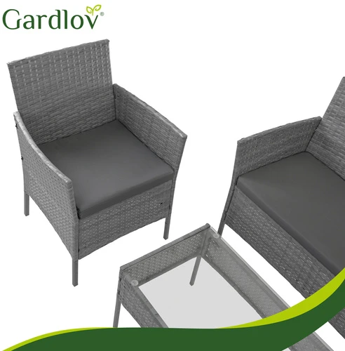 Meble ogrodowe technorattanowe antracito Gardlov