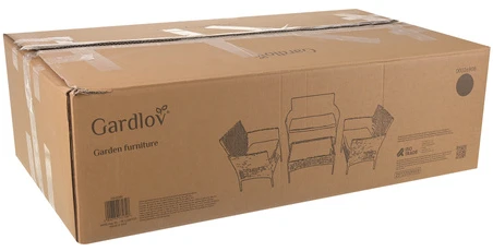 Juodas rattan garden furniture Gardlov 26908