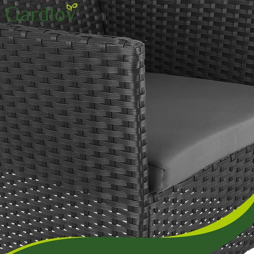 Juodas rattan garden furniture Gardlov 26908