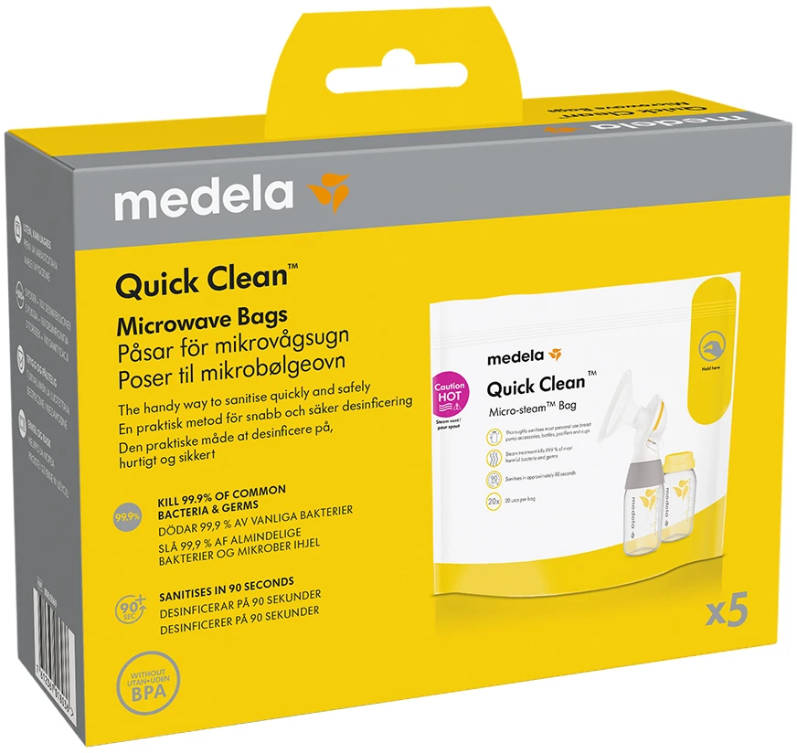 „Medela“ – greito valymo maišeliai mikrobangų krosnelei – 5 vnt.
