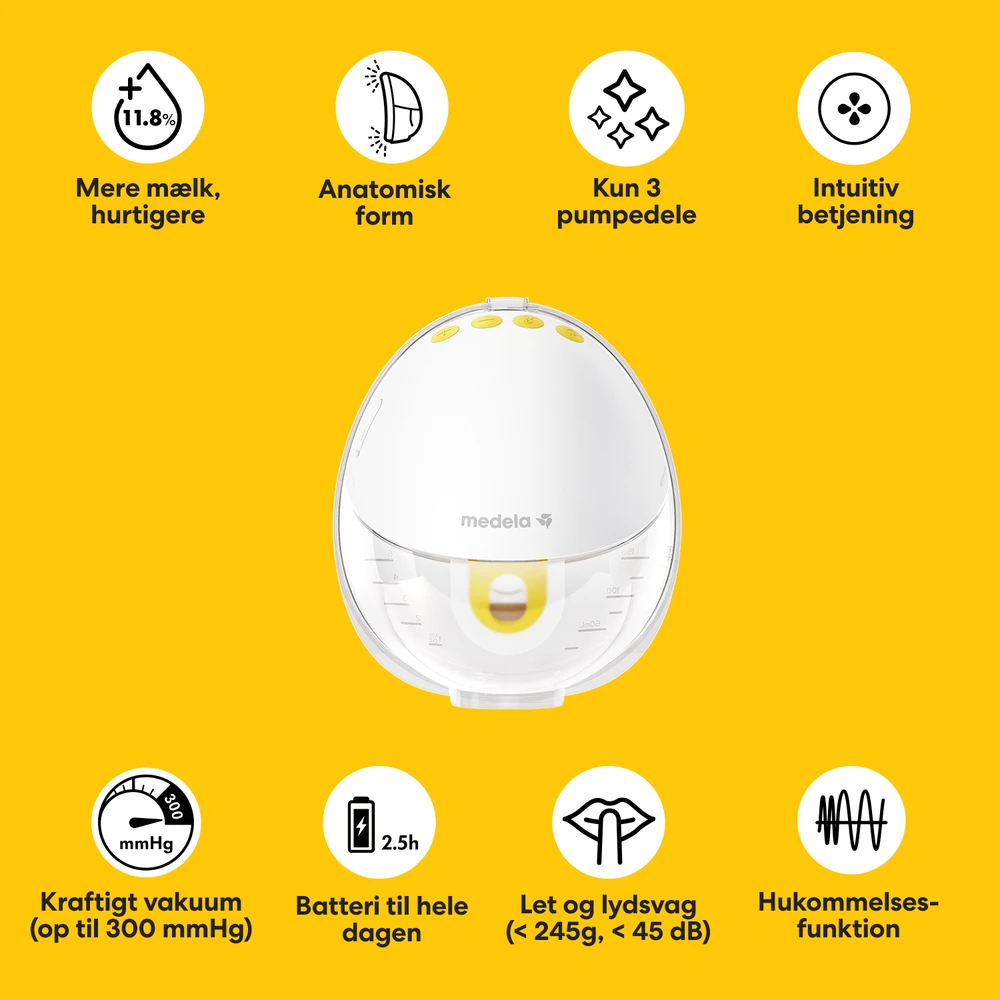 „Medela Motion InBra“ nešiojamas krūties pompa – elektrinė – 24 mm krūties apsauga su papildomais silikoniniais įdėklais (15 mm, 18 mm, 21 mm)