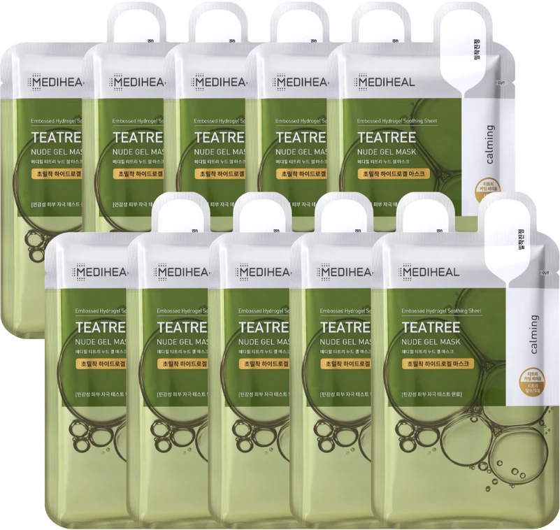 Mediheal - „Teatree“ nuogo atspalvio gelinė kaukė – 10 vnt.