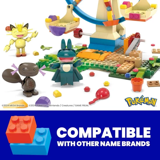 Mattel MEGA - Pokémon konstruktoriaus rinkinys Ferris ratas su figūrėlėmis - 393 detalės (HXF80)