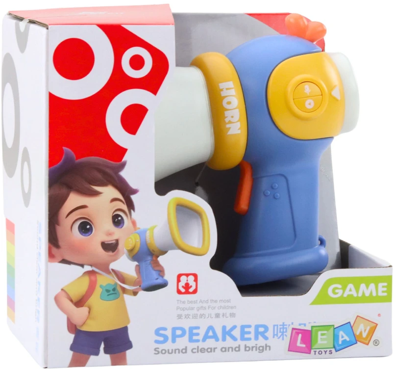 Lean Toys Vaikiškas megafonas su balso keitimo funkcija ir šviesos efektais