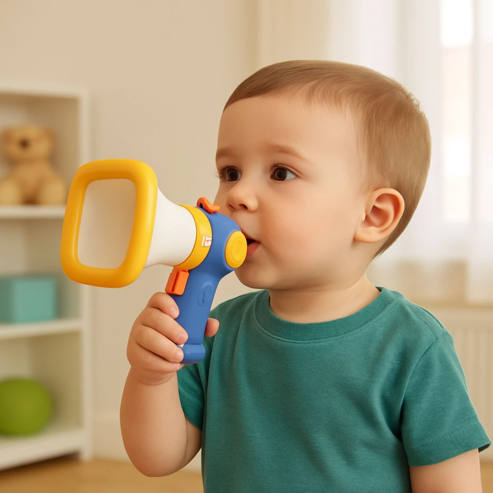 Lean Toys Vaikiškas megafonas su balso keitimo funkcija ir šviesos efektais