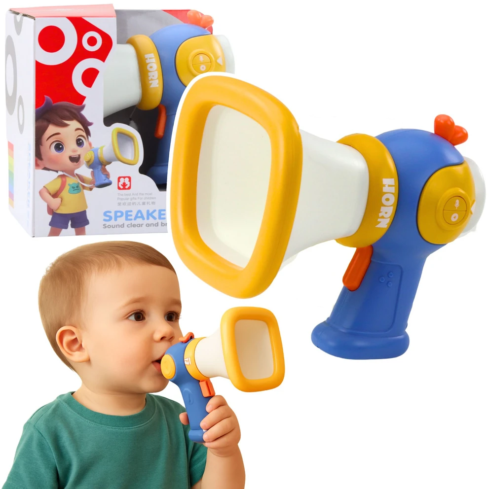 Lean Toys Vaikiškas megafonas su balso keitimo funkcija ir šviesos efektais