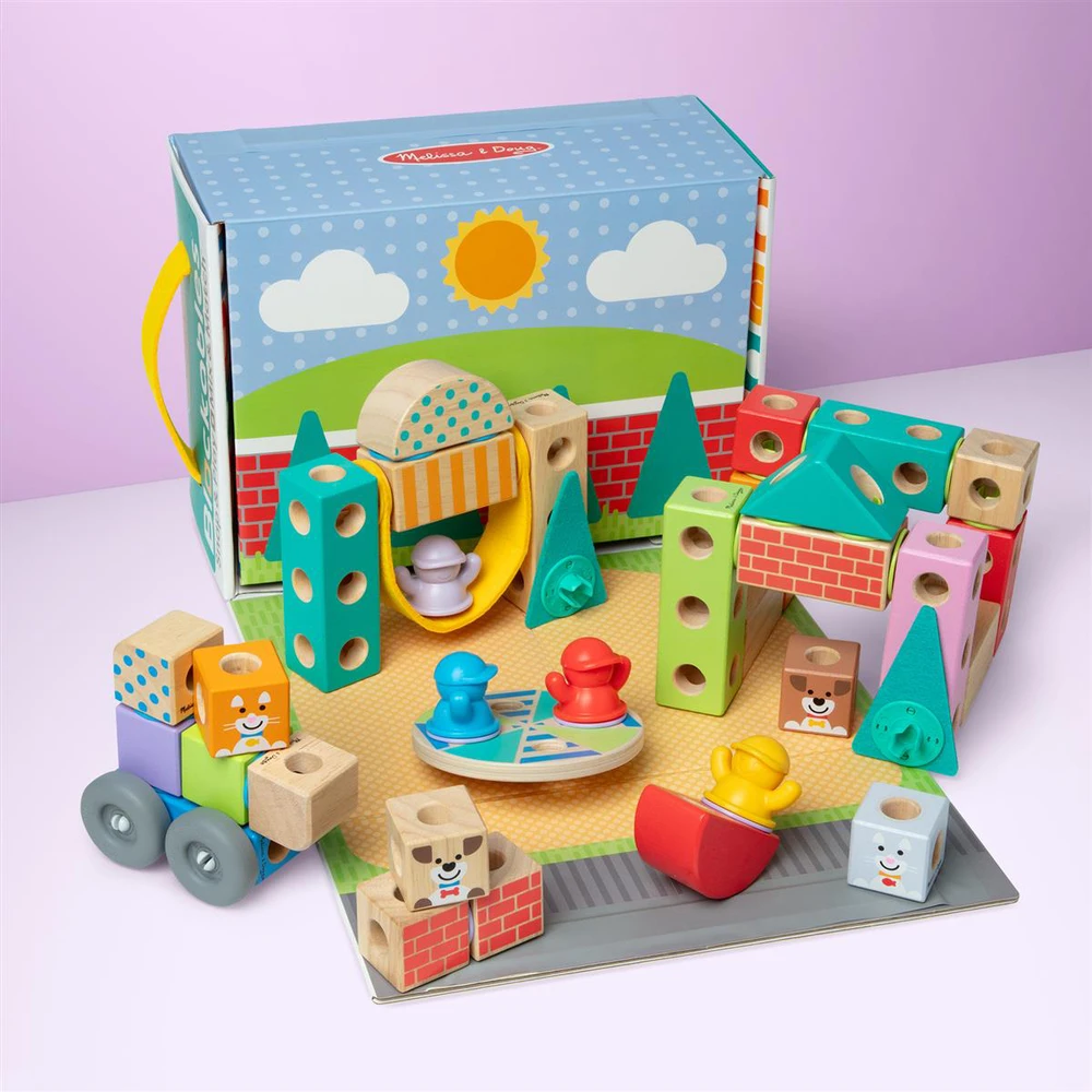 SPN Melissa Doug - Blockables konstravimo rinkinys miestelis (806012)